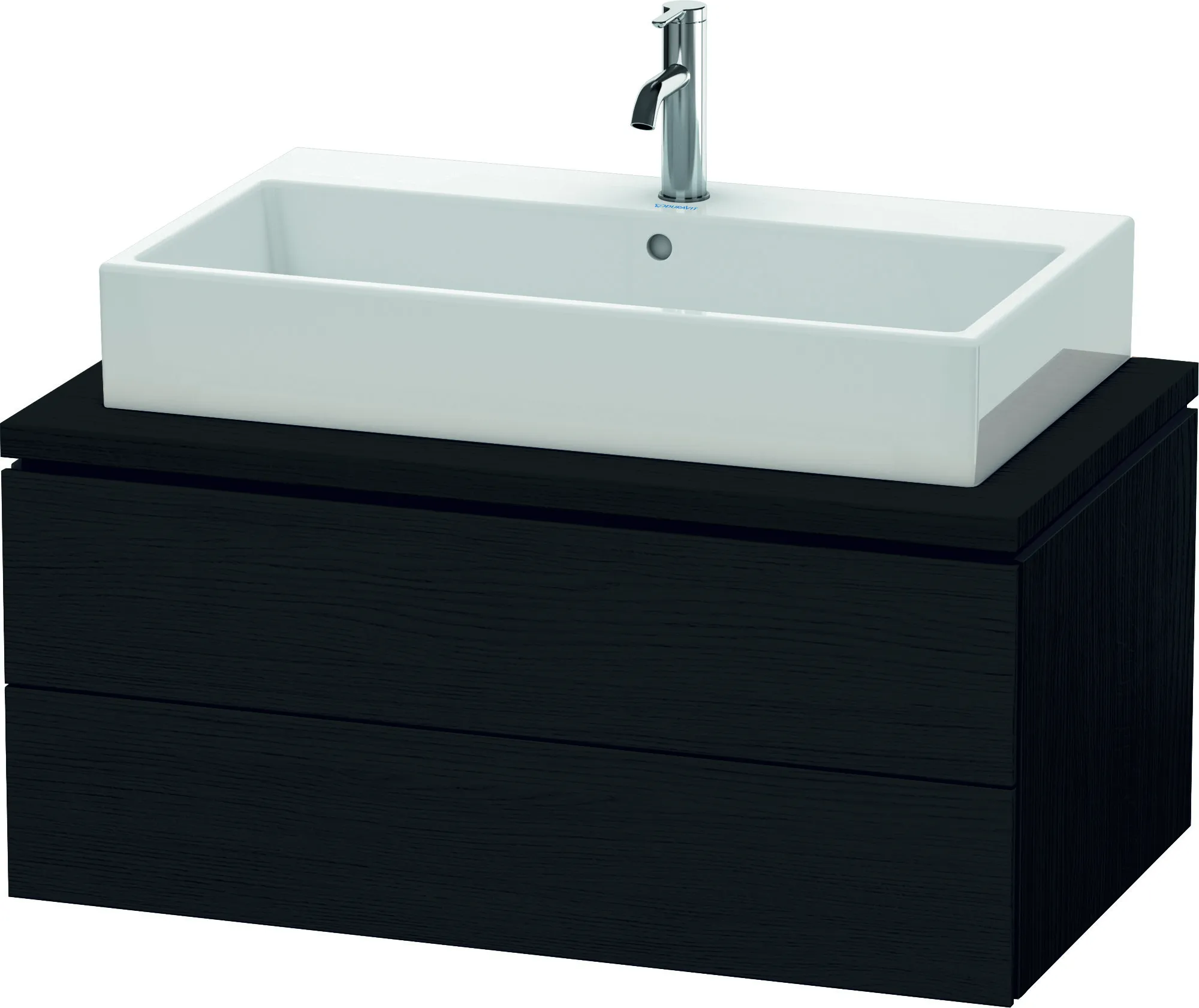 Duravit Waschtischunterschrank wandhängend „L-Cube“ 92 × 40 × 54,7 cm Eiche Schwarz Duravit Waschtischunterschrank wandhängend „L-Cube“ 92 × 40 × 54,7 cm Eiche Schwarz