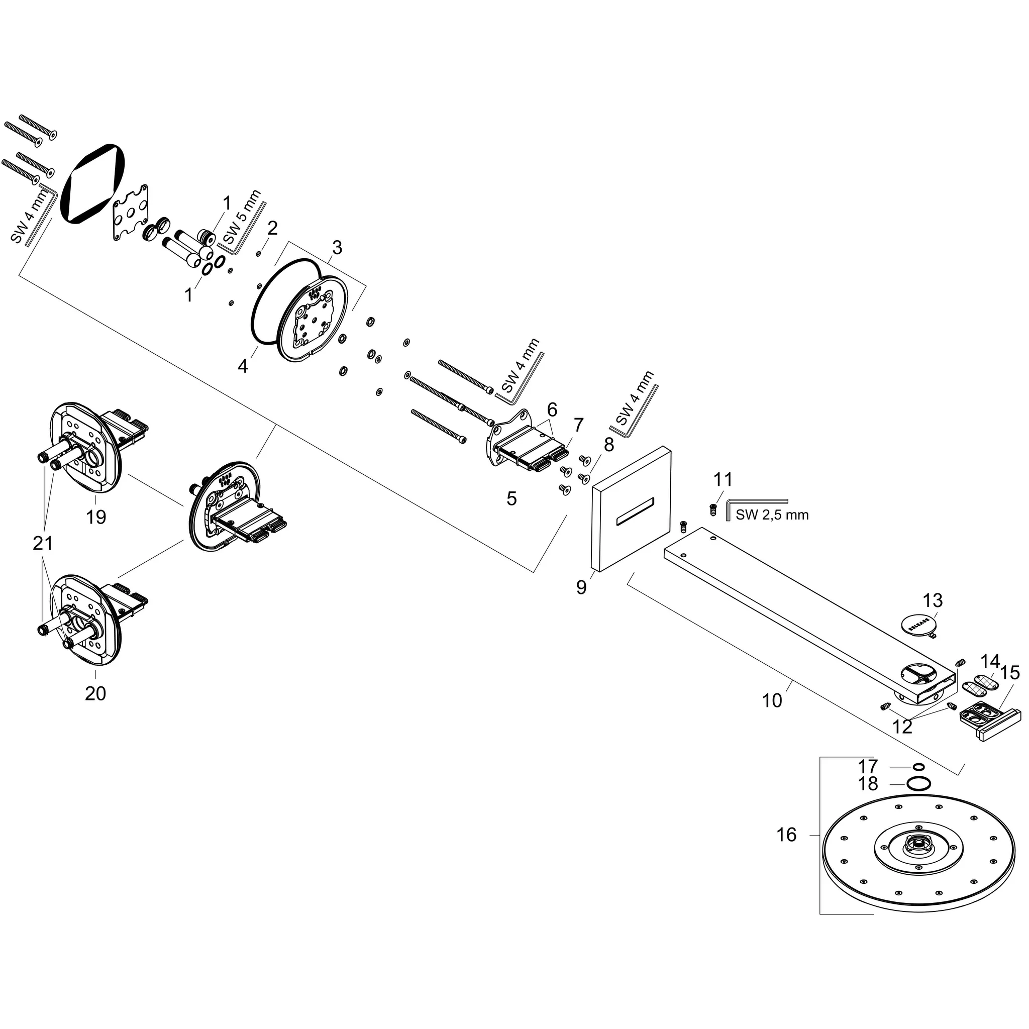 Kopfbrause 300 2jet Axor chrom mit Brausearm Kopfbrause 300 2jet Axor chrom mit Brausearm