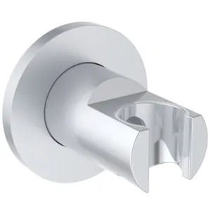 Wandhalter Idealrain Atelier, mit runder Rosette, für Handbrause, Brushed Gold Wandhalter Idealrain Atelier, mit runder Rosette, für Handbrause, Brushed Gold