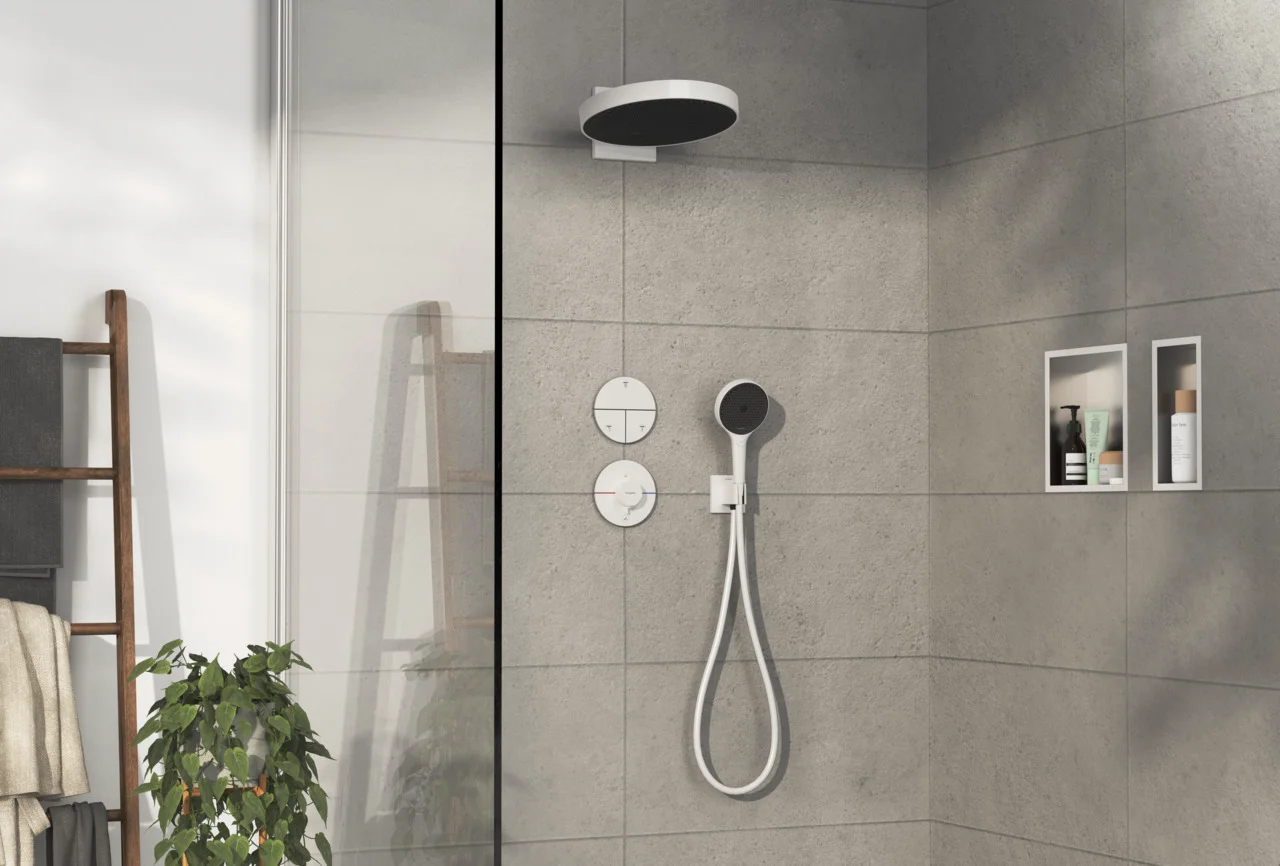 Hansgrohe ShowerSelect Comfort S Thermostat Unterputz, 1 Verbraucher + zusätzlicher Abgang, Mattweiß Hansgrohe ShowerSelect Comfort S Thermostat Unterputz, 1 Verbraucher + zusätzlicher Abgang, Mattweiß