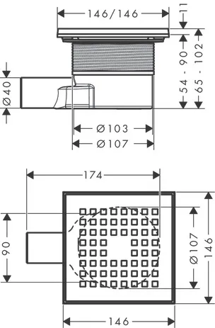 RainDrain Point Komplettset Punktablauf 150/150 Edelstahl gebürstet RainDrain Point Komplettset Punktablauf 150/150 Edelstahl gebürstet