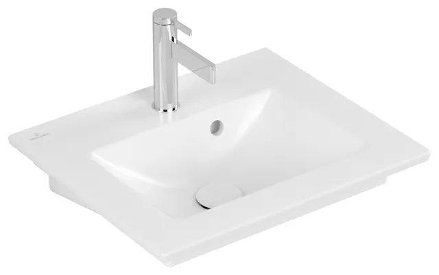 Villeroy & Boch Handwaschbecken „Venticello“ 500 × 420 × 150 mm, mit Hahnlochbohrung, Hahnlochposition mittig in Stone White Villeroy & Boch Handwaschbecken „Venticello“ 500 × 420 × 150 mm, mit Hahnlochbohrung, Hahnlochposition mittig in Stone White