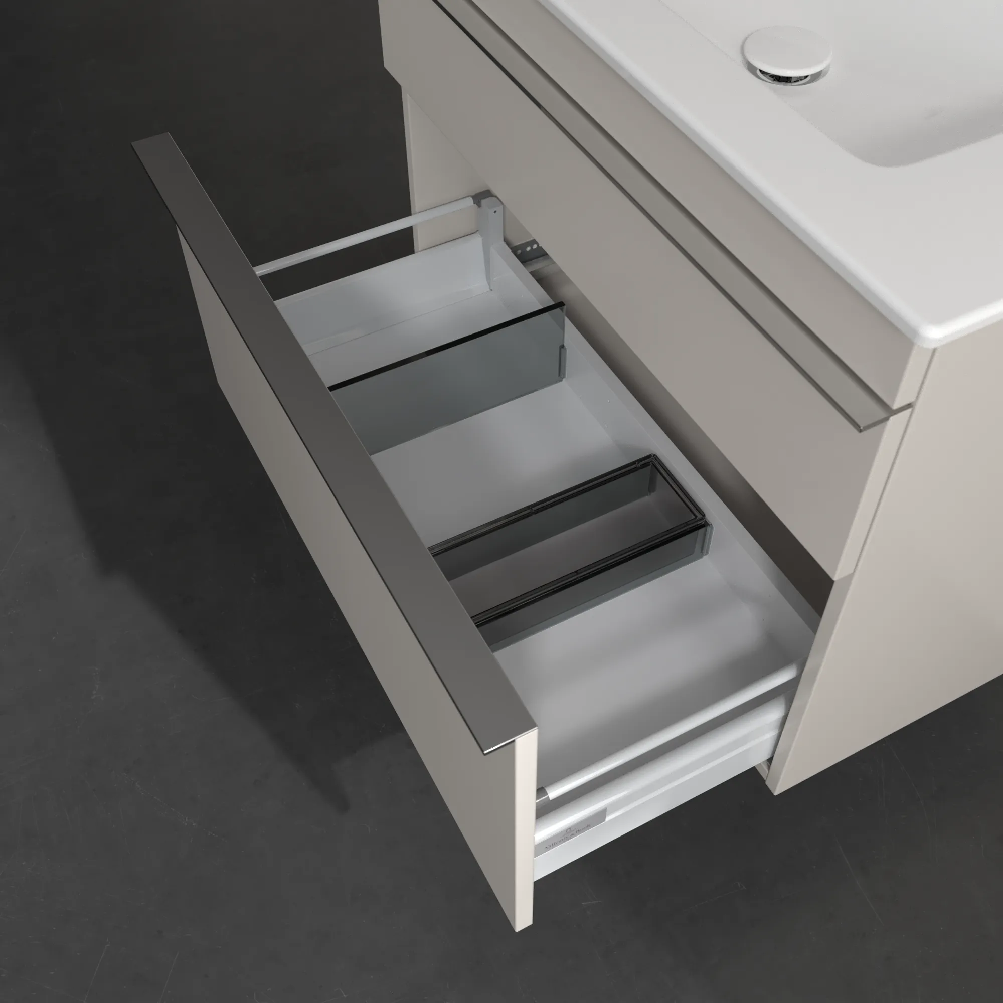Villeroy & Boch Waschtischunterschrank „Venticello“ für Schrankwaschtisch 753 × 590 × 502 mm Cashmere Grey, für Becken mittig