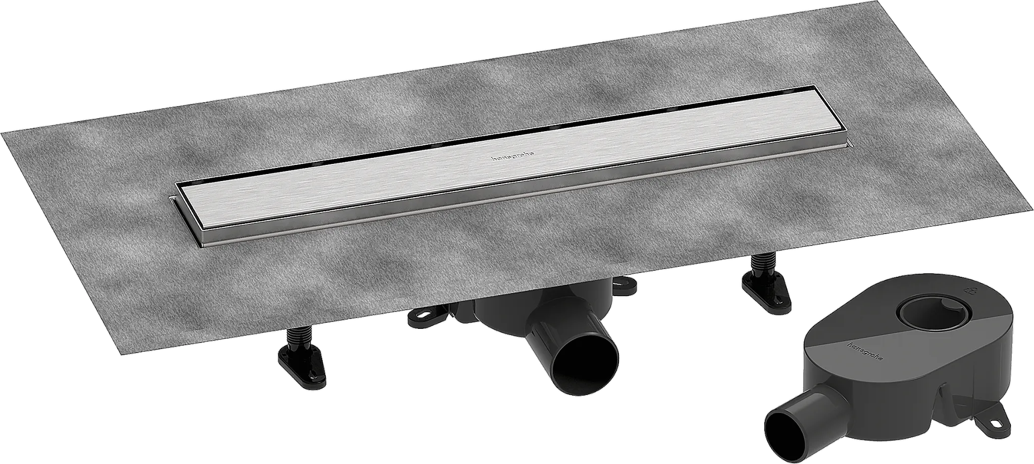 Hansgrohe Duschrinne „RainDrain Go“ in Edelstahl Hansgrohe Duschrinne „RainDrain Go“ in Edelstahl