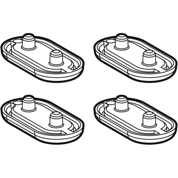 Set Ausgleichspuffer für WC-Sitzring, für AquaClean 5000plus / 5000 (4 St.): manhattan Set Ausgleichspuffer für WC-Sitzring, für AquaClean 5000plus / 5000 (4 St.): manhattan