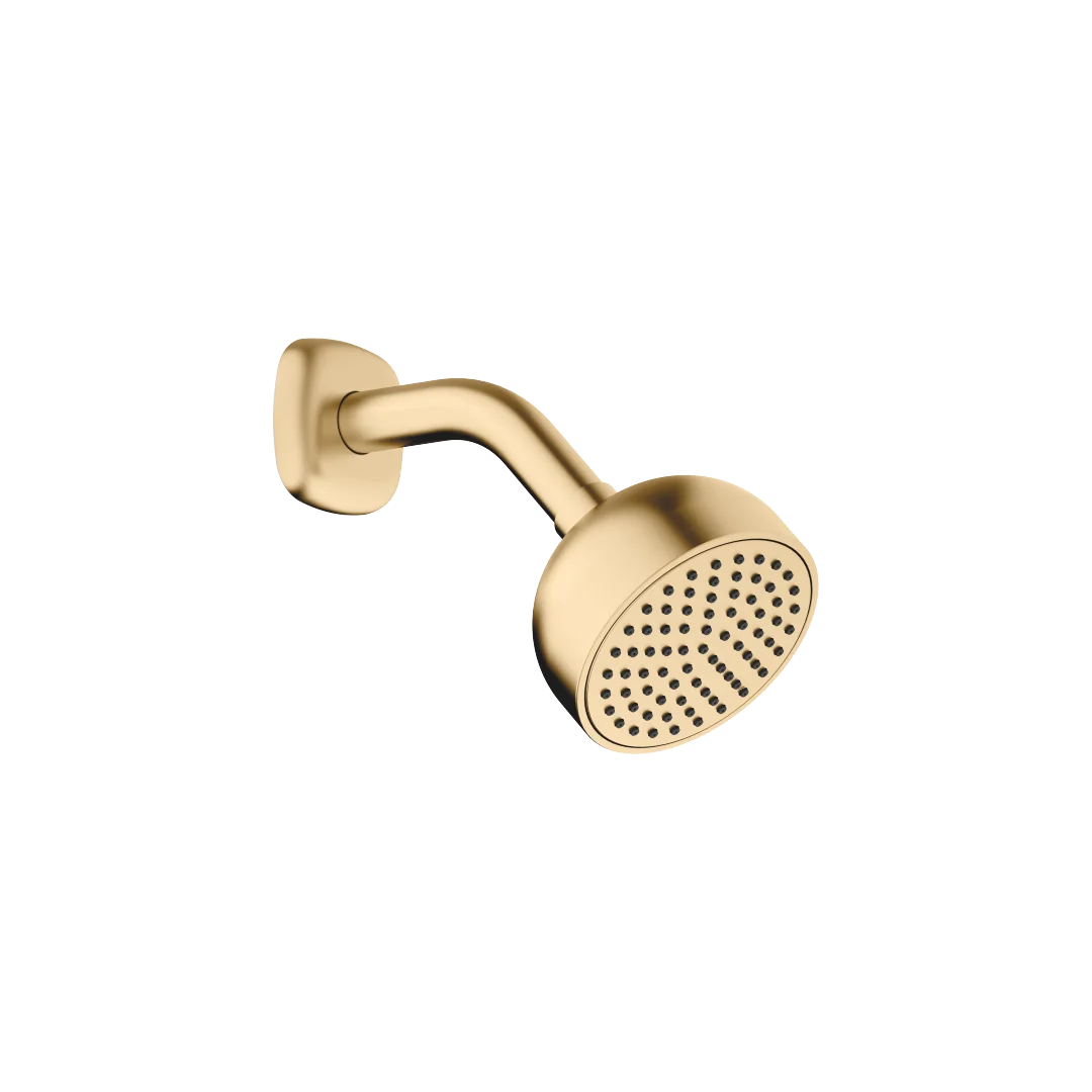 Dornbracht COYA Kopfbrause - Messing gebürstet (23kt Gold), Brausekopf Ø 94 mm, PURIFY RAIN, Durchfluss max. 7 l/min bei 3 Bar, Funktion ab 5,1 l/min, Antikalk-System, Ausladung 197 mm, Kugelgelenk 30° schwenkbar, Rosette 60 x 60 mm, Anschluss 1/2" Dornbracht COYA Kopfbrause - Messing gebürstet (23kt Gold), Brausekopf Ø 94 mm, PURIFY RAIN, Durchfluss max. 7 l/min bei 3 Bar, Funktion ab 5,1 l/min, Antikalk-System, Ausladung 197 mm, Kugelgelenk 30° schwenkbar, Rosette 60 x 60 mm, Anschluss 1/2"