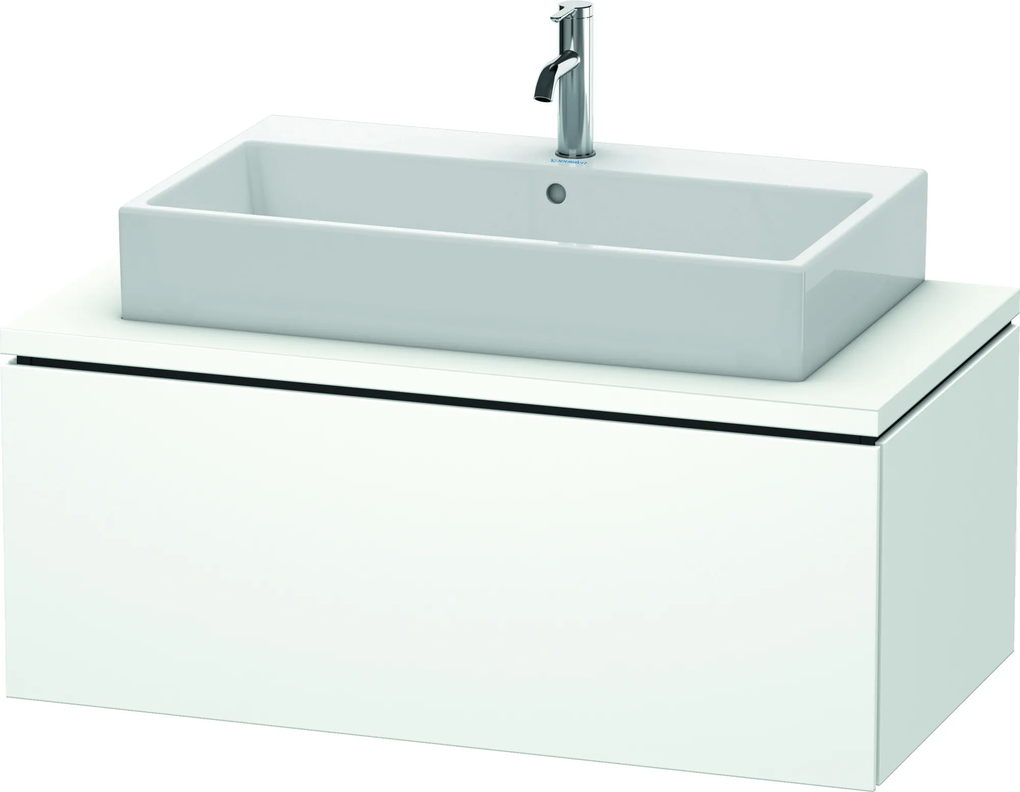 Duravit Waschtischunterschrank wandhängend „L-Cube“ 102 × 40 × 54,7 cm Weiß Matt Duravit Waschtischunterschrank wandhängend „L-Cube“ 102 × 40 × 54,7 cm Weiß Matt