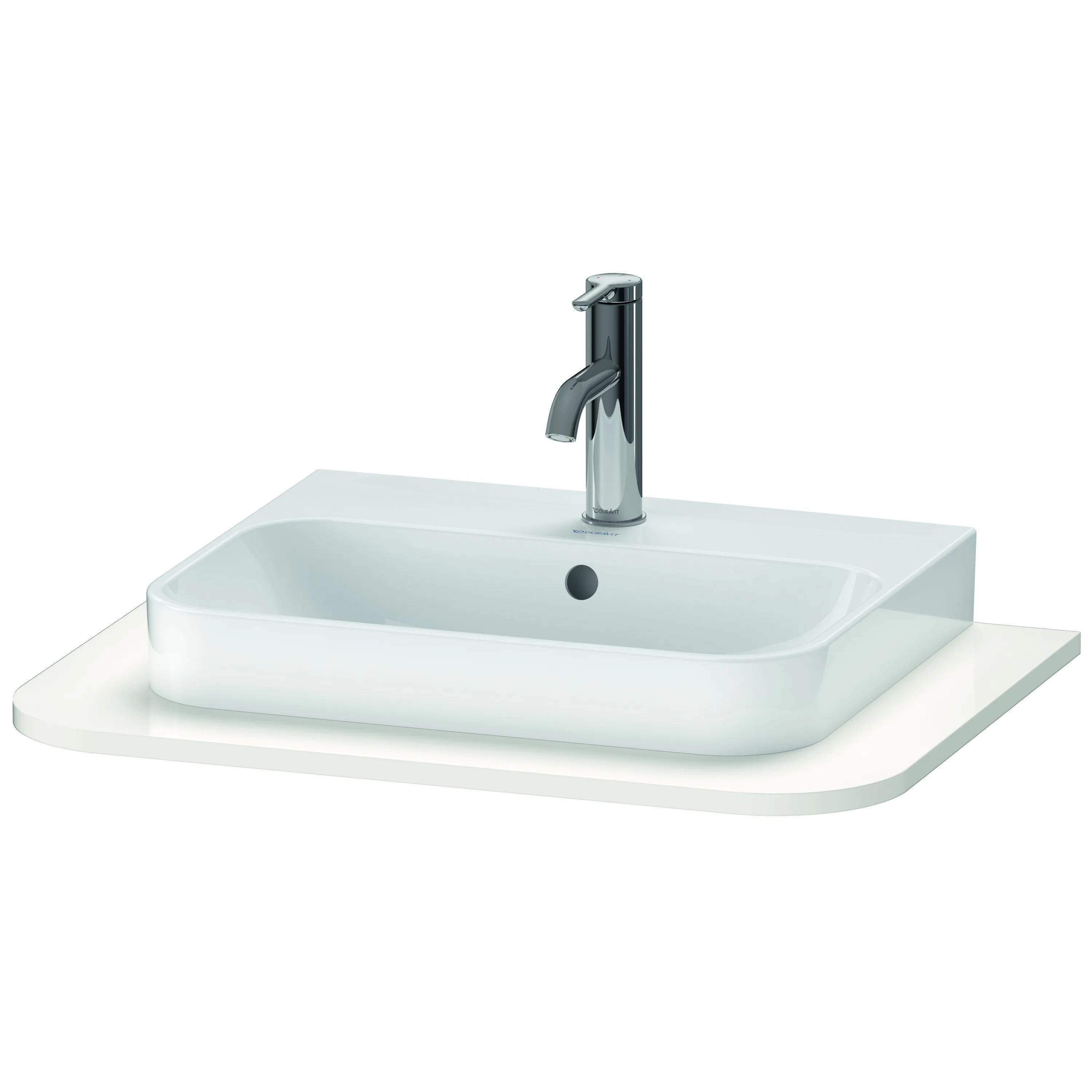 Duravit Konsole „Happy D.2 Plus“, mittig in Weiß Hochglanz Duravit Konsole „Happy D.2 Plus“, mittig in Weiß Hochglanz