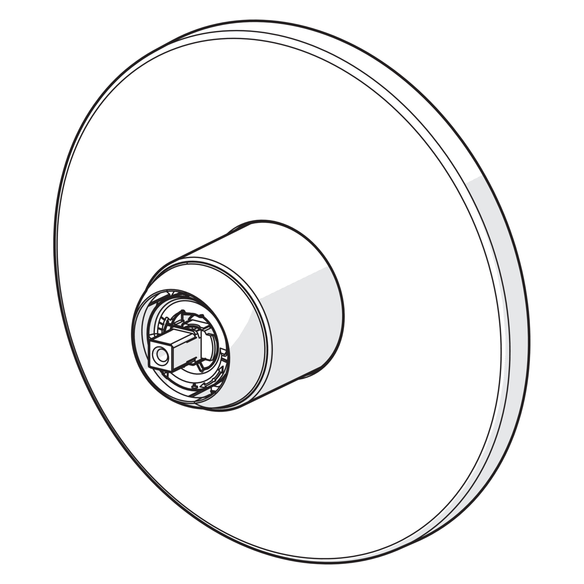 HA Fertigmontageset für Brausebatterie HANSAVAROX PRO 4055 Rosette rund Chrom