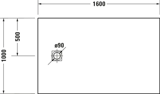 Duravit rechteck Duschwanne „Sustano“ 160 × 100 cm in Cream Matt