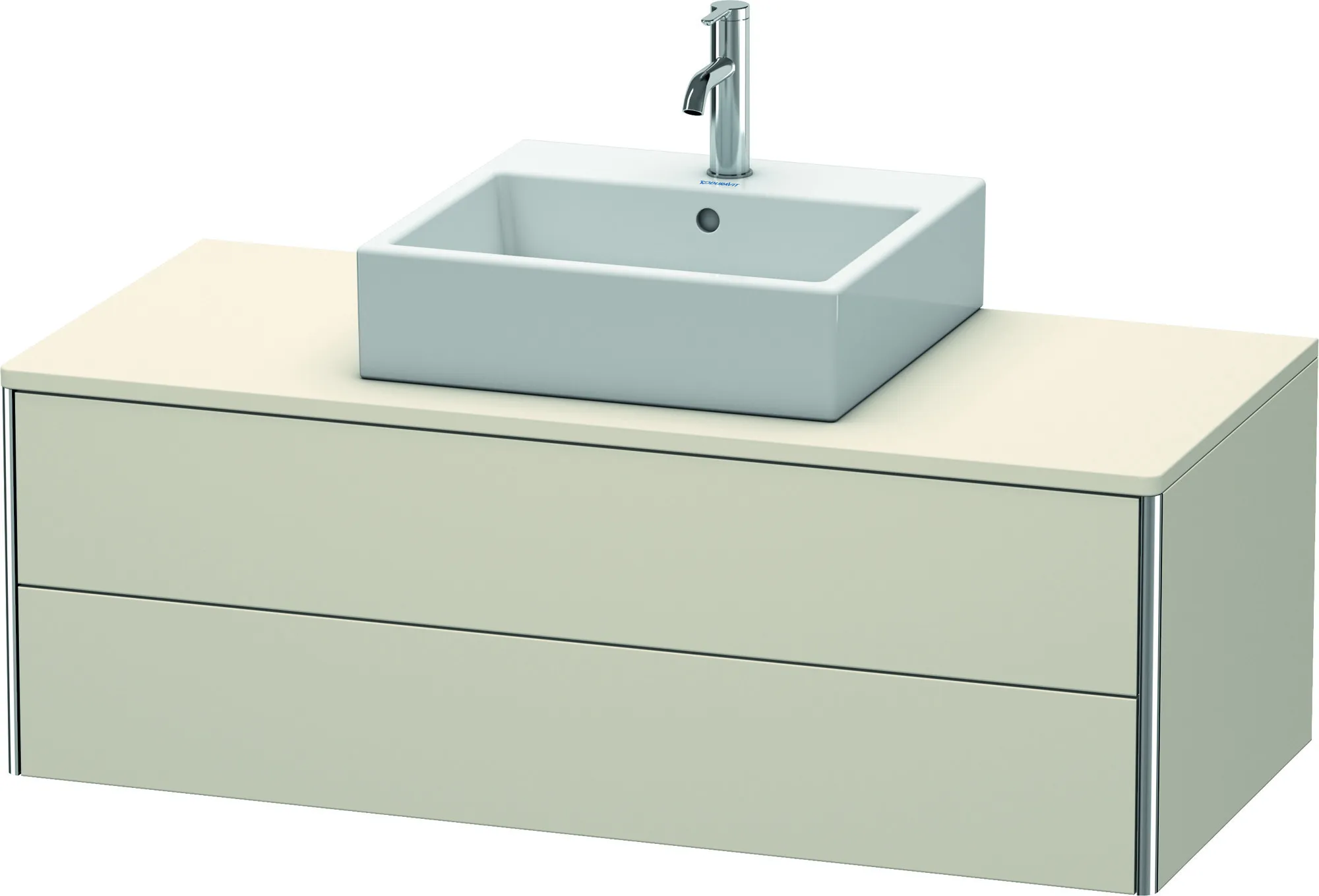 Duravit Waschtischunterschrank wandhängend „XSquare“ 120 × 40 × 54,8 cm Taupe Matt