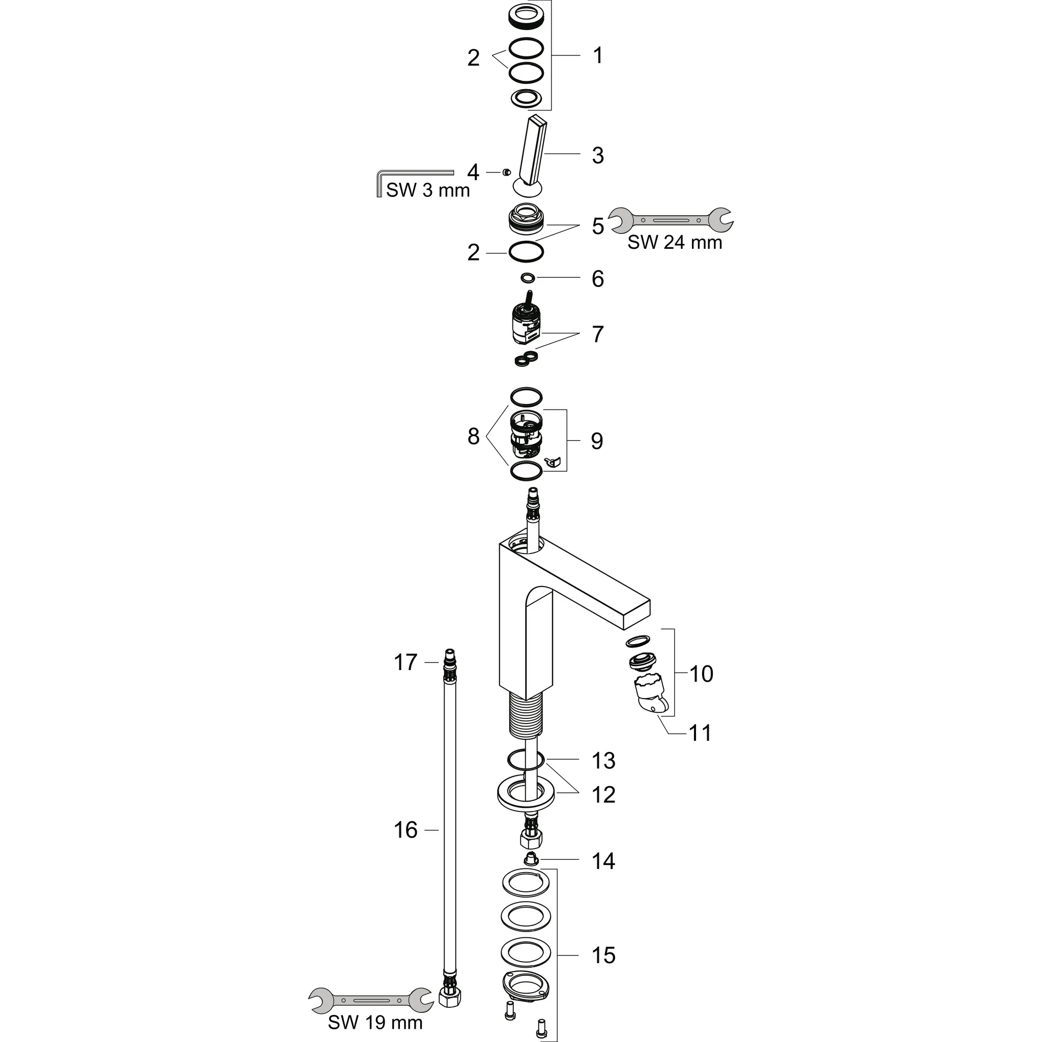 Hansgrohe AXOR Citterio Einhebel-Waschtischmischer 160 mit Pingriff und Ablaufgarnitur, Chrom Hansgrohe AXOR Citterio Einhebel-Waschtischmischer 160 mit Pingriff und Ablaufgarnitur, Chrom