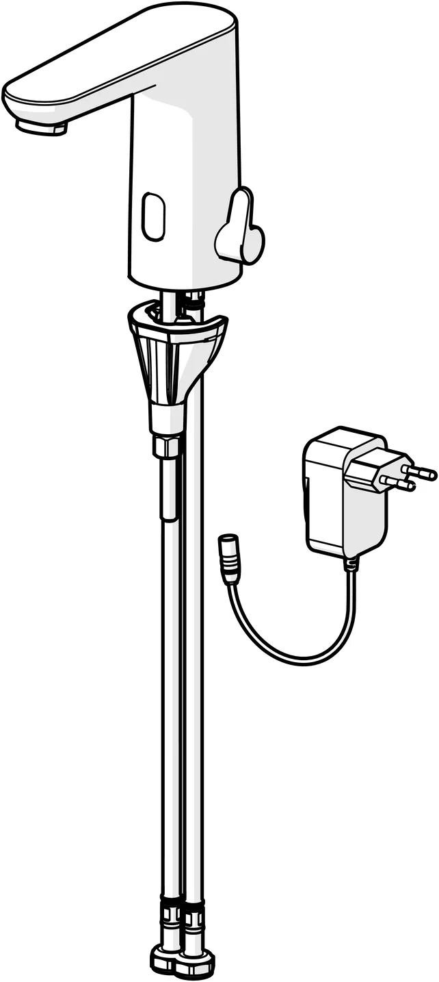 Hansa Waschtischarmatur, elektronisch „Electra“ Ausladung 123 mm in Chrom
