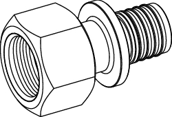 TECEflex Übergangsmuffe Standard Messing, 40 × 1 1/2″ IG