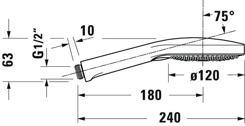 Handbrause 3jet Click! D120 MinusFlow chrom