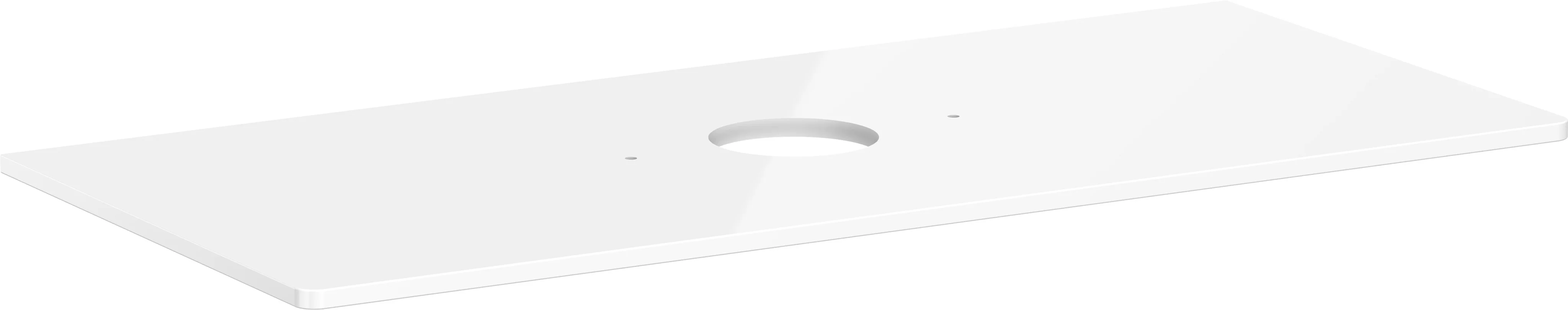 Hansgrohe Xelu Q Konsole, 1180x540 mm, mittiger Ausschnitt für Aufsatzwaschtisch, weiß hochglanz