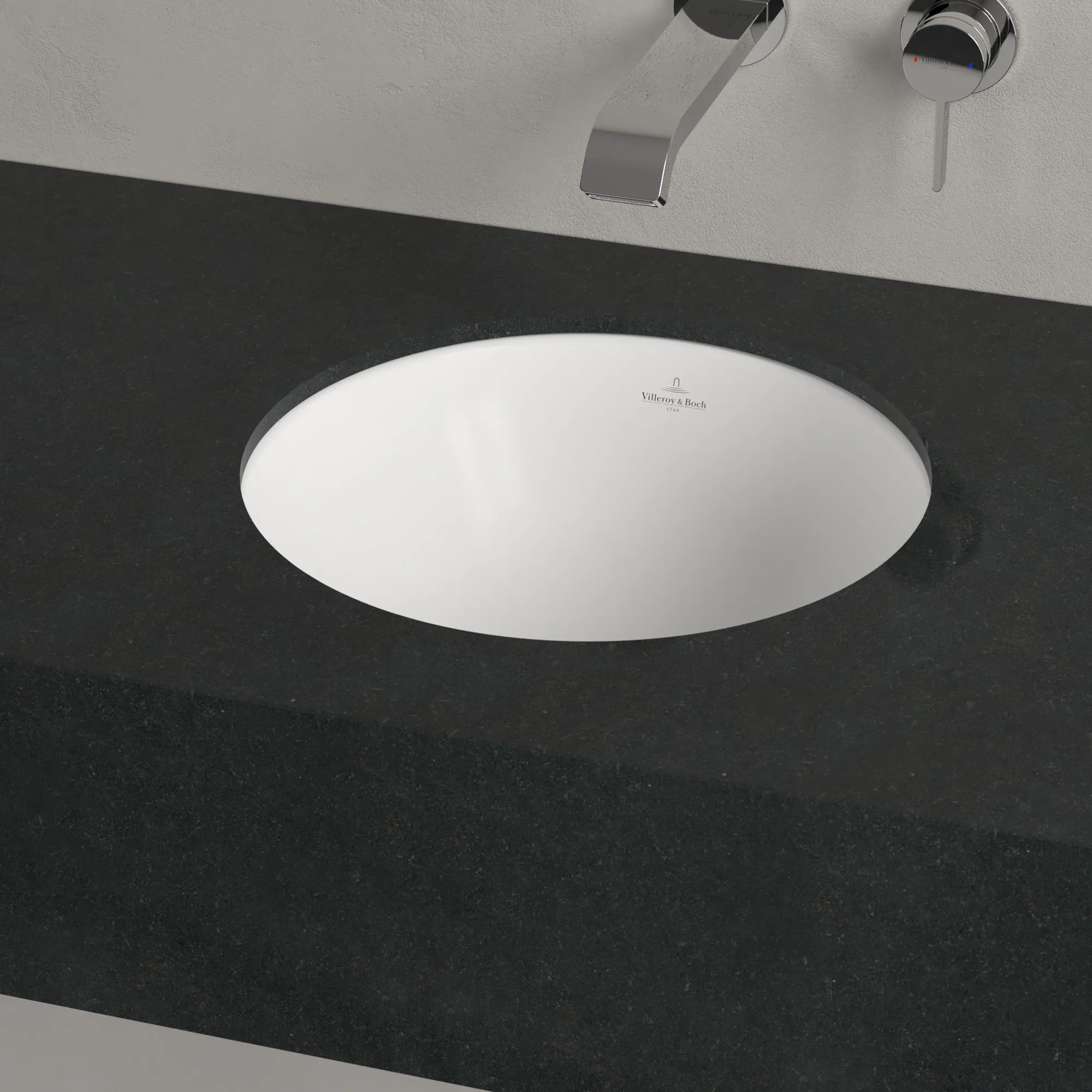 Villeroy & Boch Unterbauwaschbecken Loop & Friends, 330x330x190 mm, Stone White CeramicPlus, TitanCeram, matt, ohne Überlauf Villeroy & Boch Unterbauwaschbecken Loop & Friends, 330x330x190 mm, Stone White CeramicPlus, TitanCeram, matt, ohne Überlauf