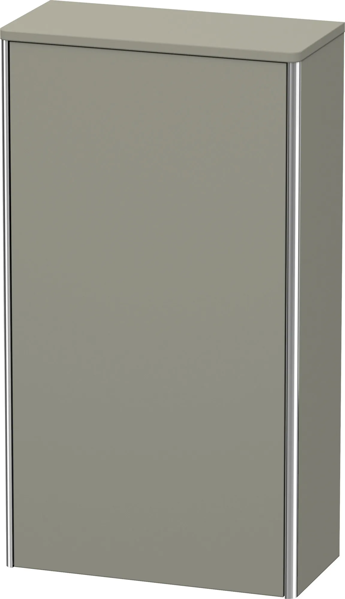 Duravit Halbhochschrank „XSquare“ 50 × 89,6 × 23,6 cm Steingrau Seidenmatt
