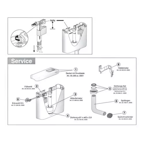 Badundu Spülkasten 338 × 390 × 116 mm in bahamabeige Badundu Spülkasten 338 × 390 × 116 mm in bahamabeige