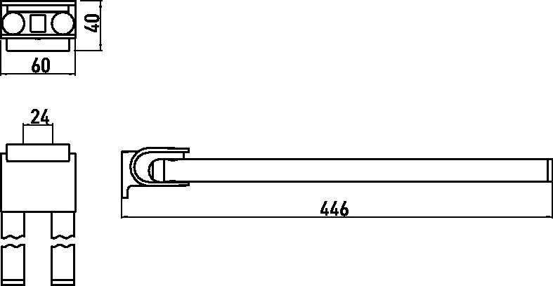 emco Handtuchhalter „system 2“, Befestigung verdeckt, 2-armig 446 mm in chrom emco Handtuchhalter „system 2“, Befestigung verdeckt, 2-armig 446 mm in chrom