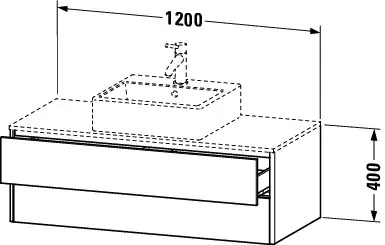 Duravit Waschtischunterschrank wandhängend „XSquare“ 120 × 40 × 54,8 cm Duravit Waschtischunterschrank wandhängend „XSquare“ 120 × 40 × 54,8 cm