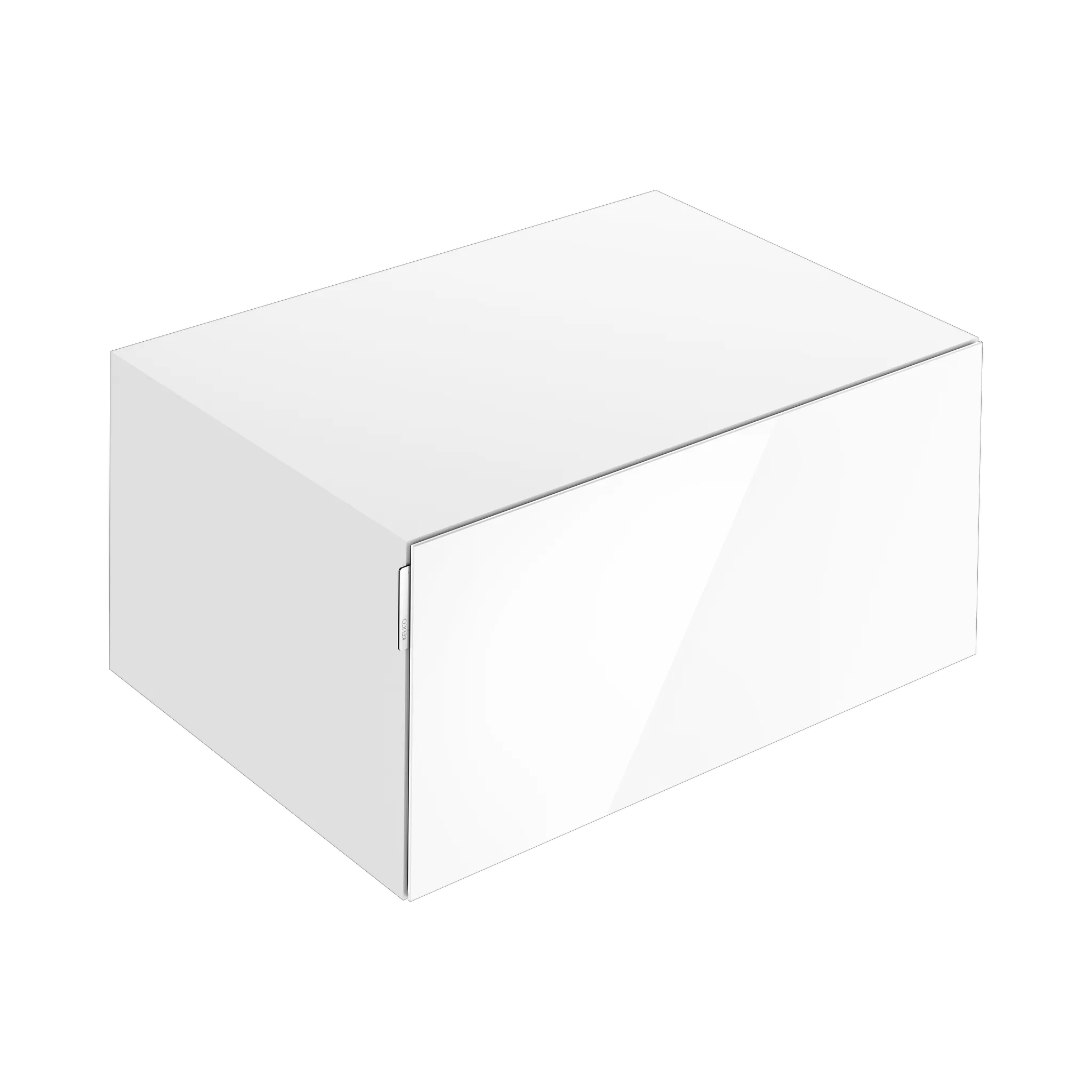 KEUCO Sideboard mit Auszug „Edition 11 Art“ Weiß (Glas), Weiß (Lack, seidenmatt), mit Beleuchtung 80 × 35 × 49 cm KEUCO Sideboard mit Auszug „Edition 11 Art“ Weiß (Glas), Weiß (Lack, seidenmatt), mit Beleuchtung 80 × 35 × 49 cm