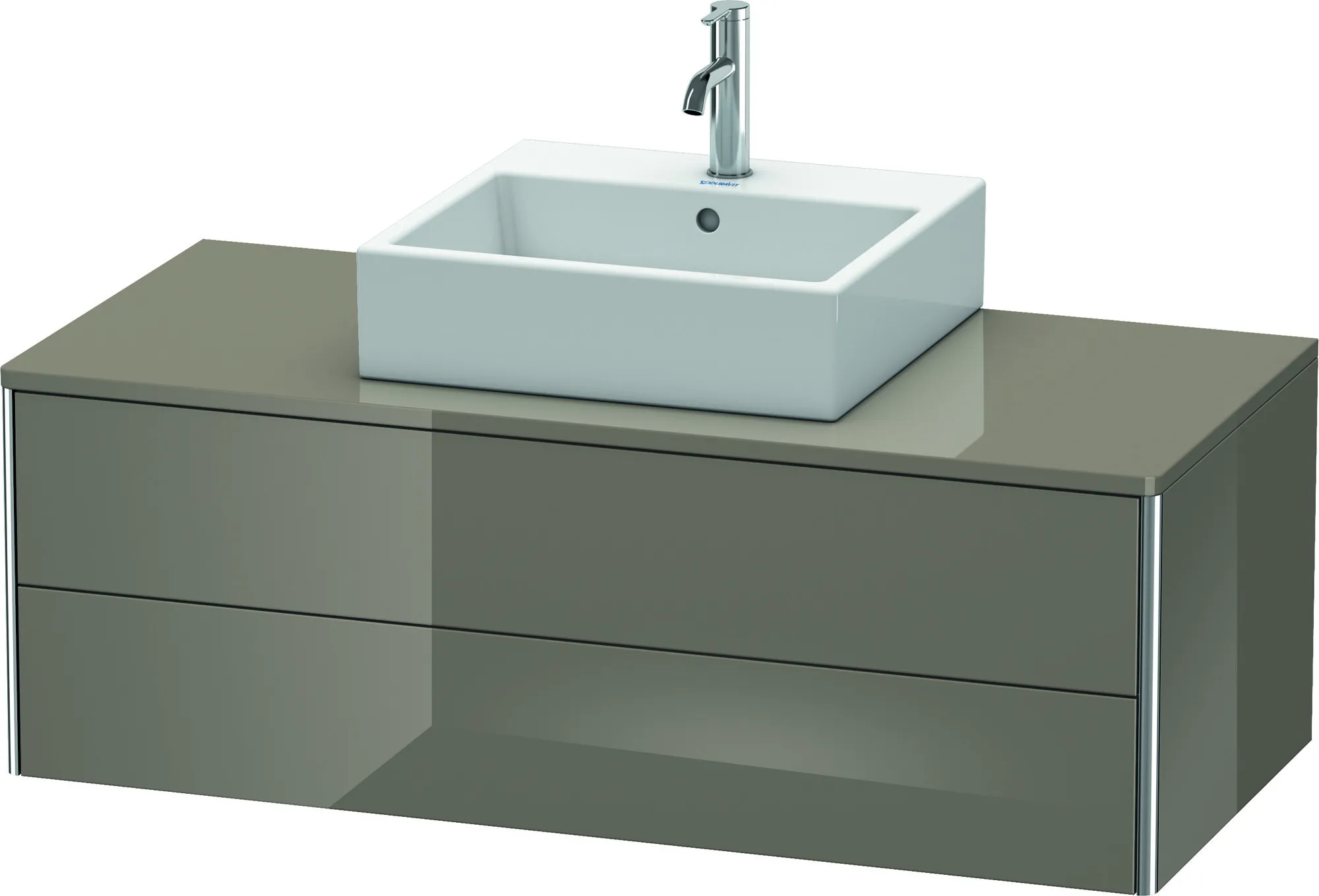 Duravit Waschtischunterschrank wandhängend „XSquare“ 120 × 40 × 54,8 cm Flannel Grey Hochglanz Duravit Waschtischunterschrank wandhängend „XSquare“ 120 × 40 × 54,8 cm Flannel Grey Hochglanz