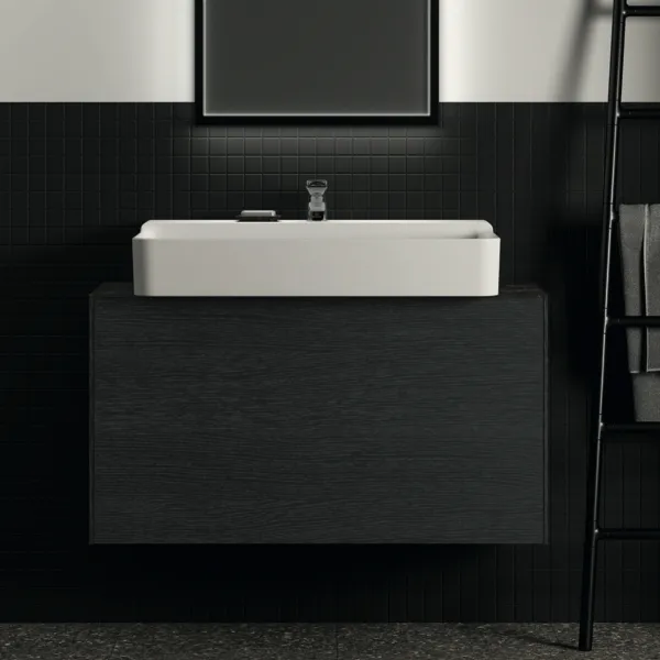 Waschtischplatte Conca, aus Keramik, 1002x373x6mm, Marmor Noir Desir Waschtischplatte Conca, aus Keramik, 1002x373x6mm, Marmor Noir Desir