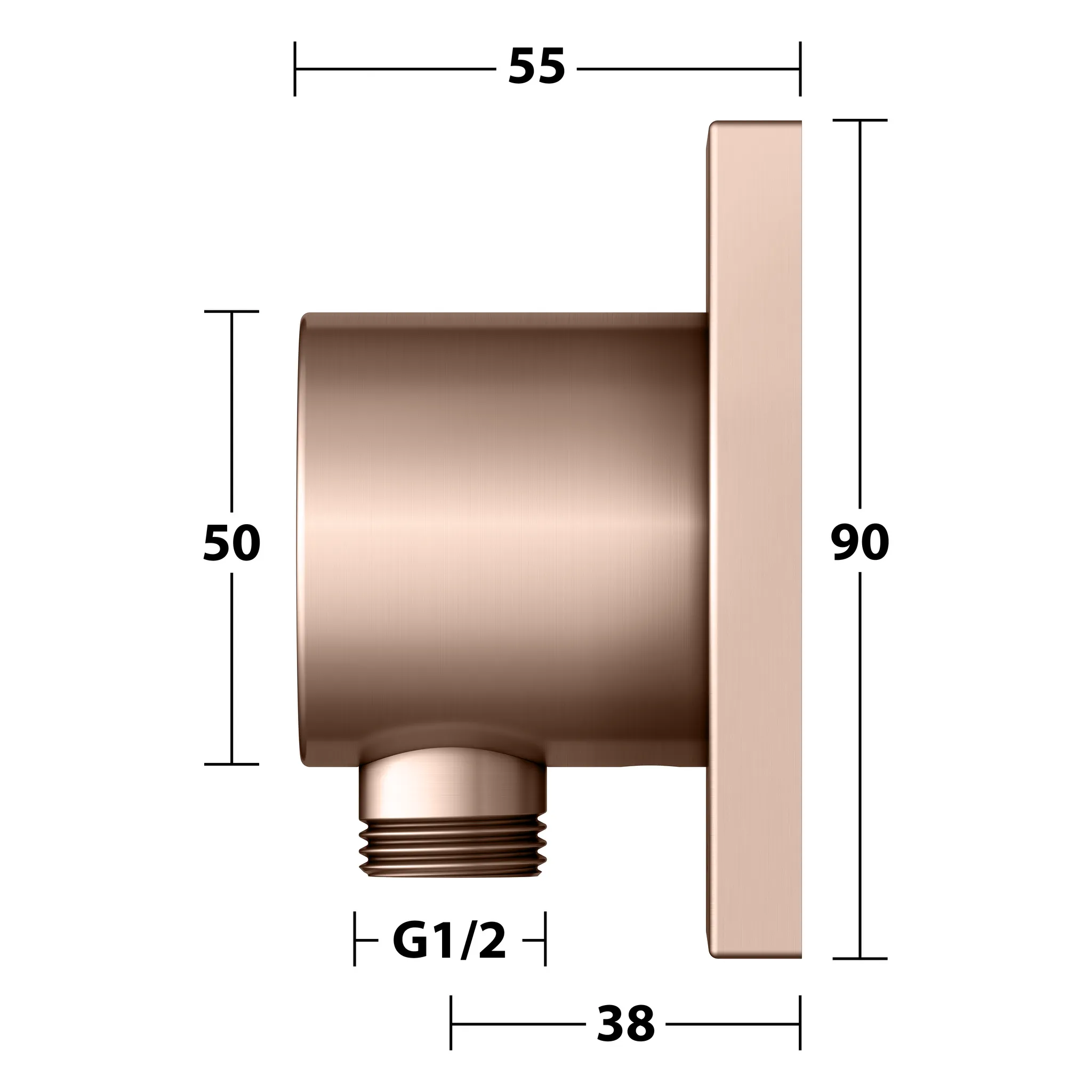 IXMO Schlauchanschluß DN15 Rotgold gebürs. IXMO Schlauchanschluß DN15 Rotgold gebürs.