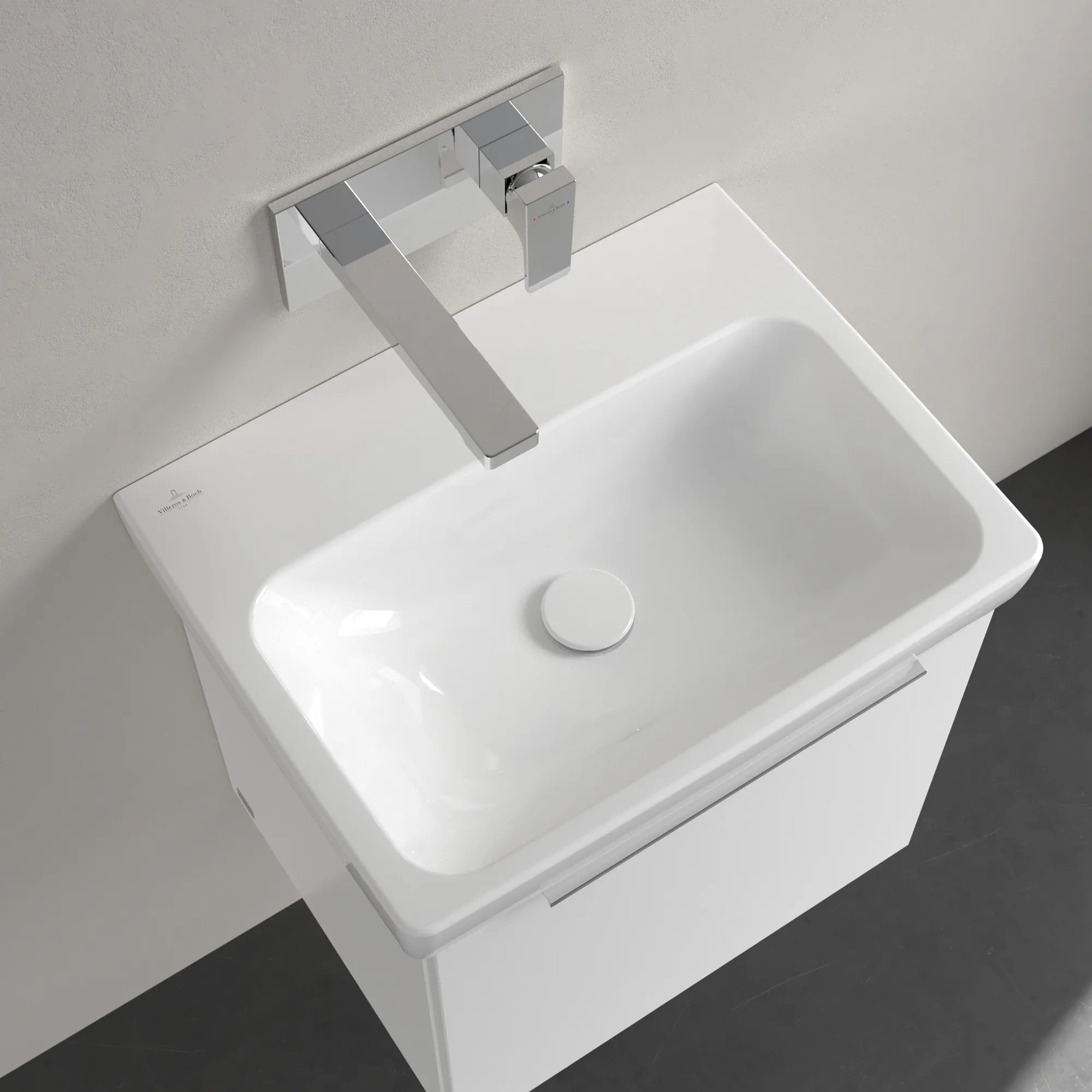 Villeroy & Boch Waschbecken „Architectura“ 550 × 420 × 165 mm, ohne Hahnlochbohrung in Weiß Alpin Villeroy & Boch Waschbecken „Architectura“ 550 × 420 × 165 mm, ohne Hahnlochbohrung in Weiß Alpin