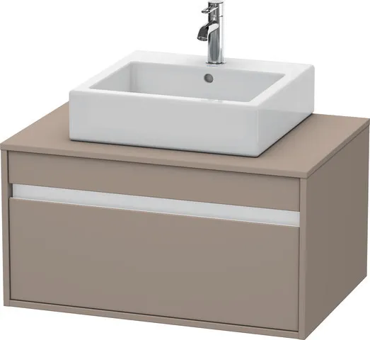 Duravit Waschtischunterschrank wandhängend „Ketho“ 80 × 42,6 × 55 cm Basalt Matt