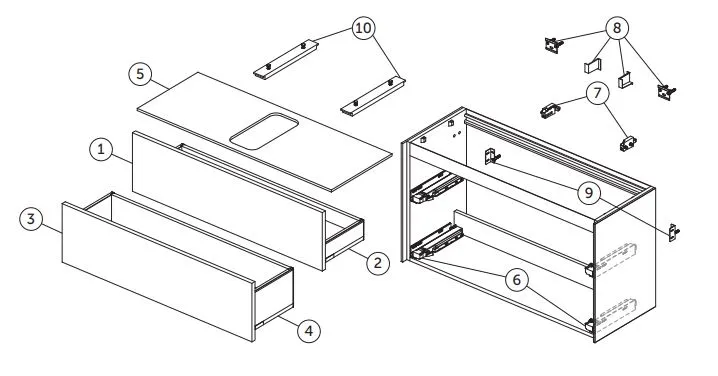 Ideal Standard Waschtischunterschrank „Conca“ 100,2 × 55 × 37,3 cm Weiß matt lackiert Ideal Standard Waschtischunterschrank „Conca“ 100,2 × 55 × 37,3 cm Weiß matt lackiert