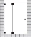 Nischensituation 2-teilig bis B. 1500 x H. 2000 mm