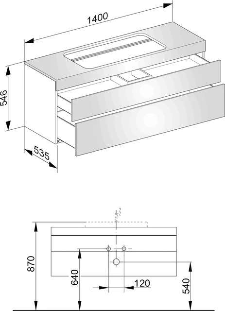 KEUCO Waschtischunterschrank „Edition 400“ Weiß (Lack, hochglanz), Weiß (Lack, hochglanz), mit Hahnlochbohrung, ohne Beleuchtung 1400 × 546 × 535 mm KEUCO Waschtischunterschrank „Edition 400“ Weiß (Lack, hochglanz), Weiß (Lack, hochglanz), mit Hahnlochbohrung, ohne Beleuchtung 1400 × 546 × 535 mm
