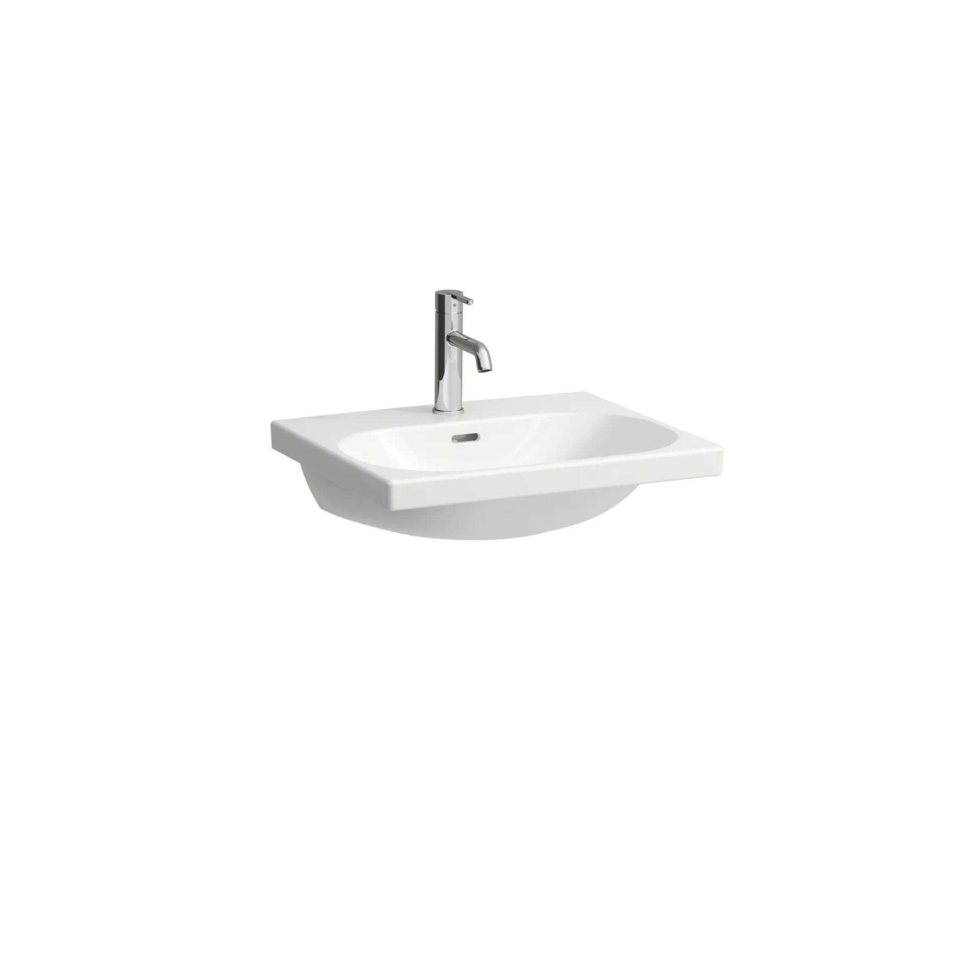 Waschtisch LUA 460x550x180 1 Hahnloch mit Überlauf weiß