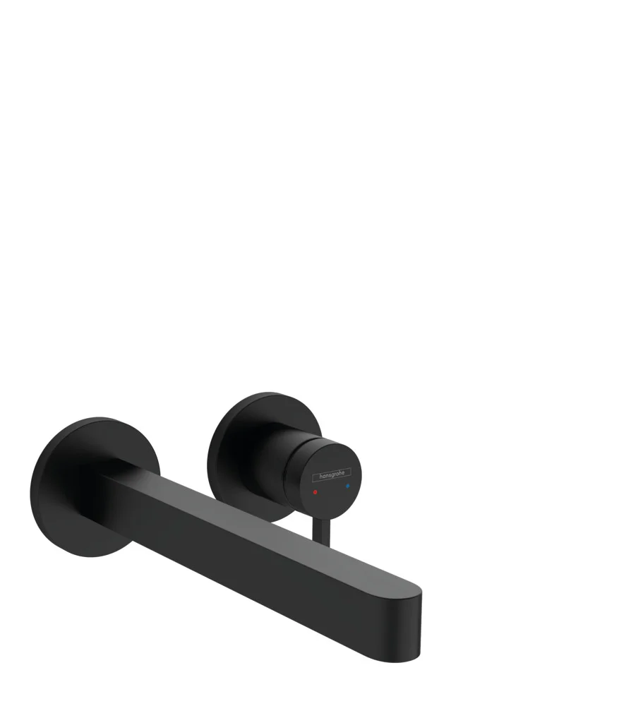 Hansgrohe Finoris Einhebel-Waschtischmischer Unterputz, mattschwarz, Ausladung 228 mm, Laminarstrahl, Keramikmischsystem Hansgrohe Finoris Einhebel-Waschtischmischer Unterputz, mattschwarz, Ausladung 228 mm, Laminarstrahl, Keramikmischsystem
