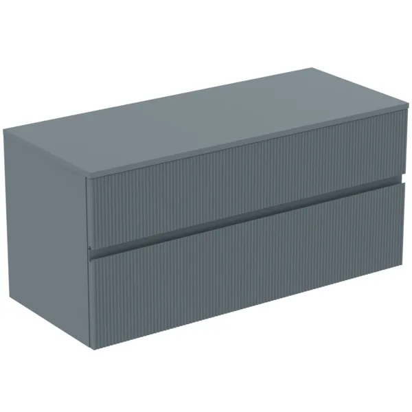Ideal Standard Waschtischunterschrank „Finesse“ 120,2 × 55,8 × 50,5 cm Aschblau matt Ideal Standard Waschtischunterschrank „Finesse“ 120,2 × 55,8 × 50,5 cm Aschblau matt