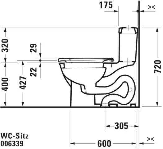 Duravit WC-Sitz „Starck 2“ 37,2 × 49 × 5,1 cm Duravit WC-Sitz „Starck 2“ 37,2 × 49 × 5,1 cm