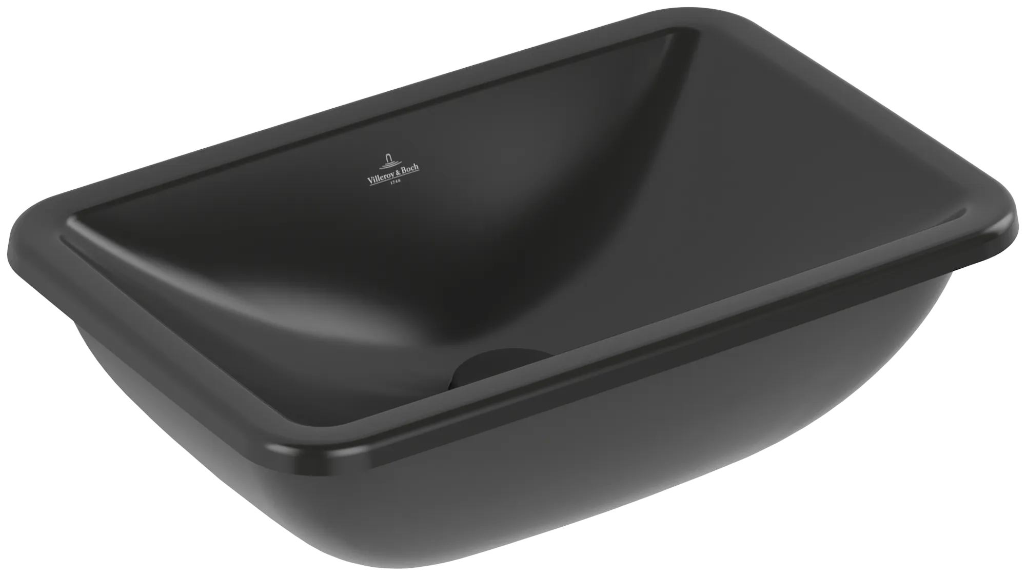 Villeroy & Boch Unterbauwaschbecken Loop & Friends Pure Black CeramicPlus 450x280x170mm mit Überlauf Villeroy & Boch Unterbauwaschbecken Loop & Friends Pure Black CeramicPlus 450x280x170mm mit Überlauf