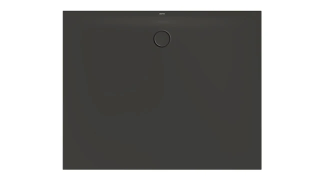 Bette rechteck Duschwanne „BetteFloor Side“ 1500 × 1200 mm mit BetteAntirutsch Pro, ohne Oberflächenveredelung, mit Minimum-Wannenträger, in Anthracite