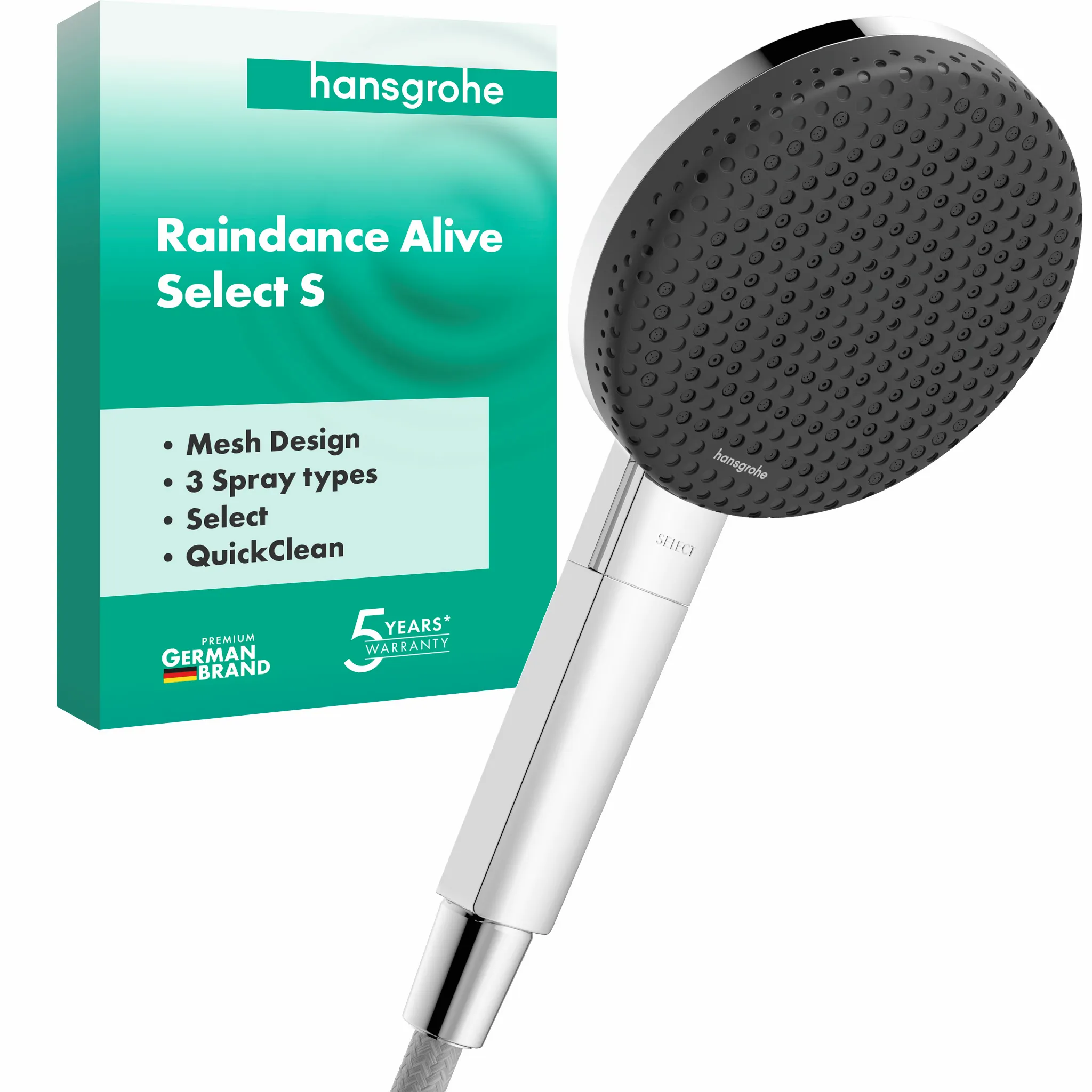 Handbrause „Raindance Alive Select“ 0 l/min in Chrom Handbrause „Raindance Alive Select“ 0 l/min in Chrom
