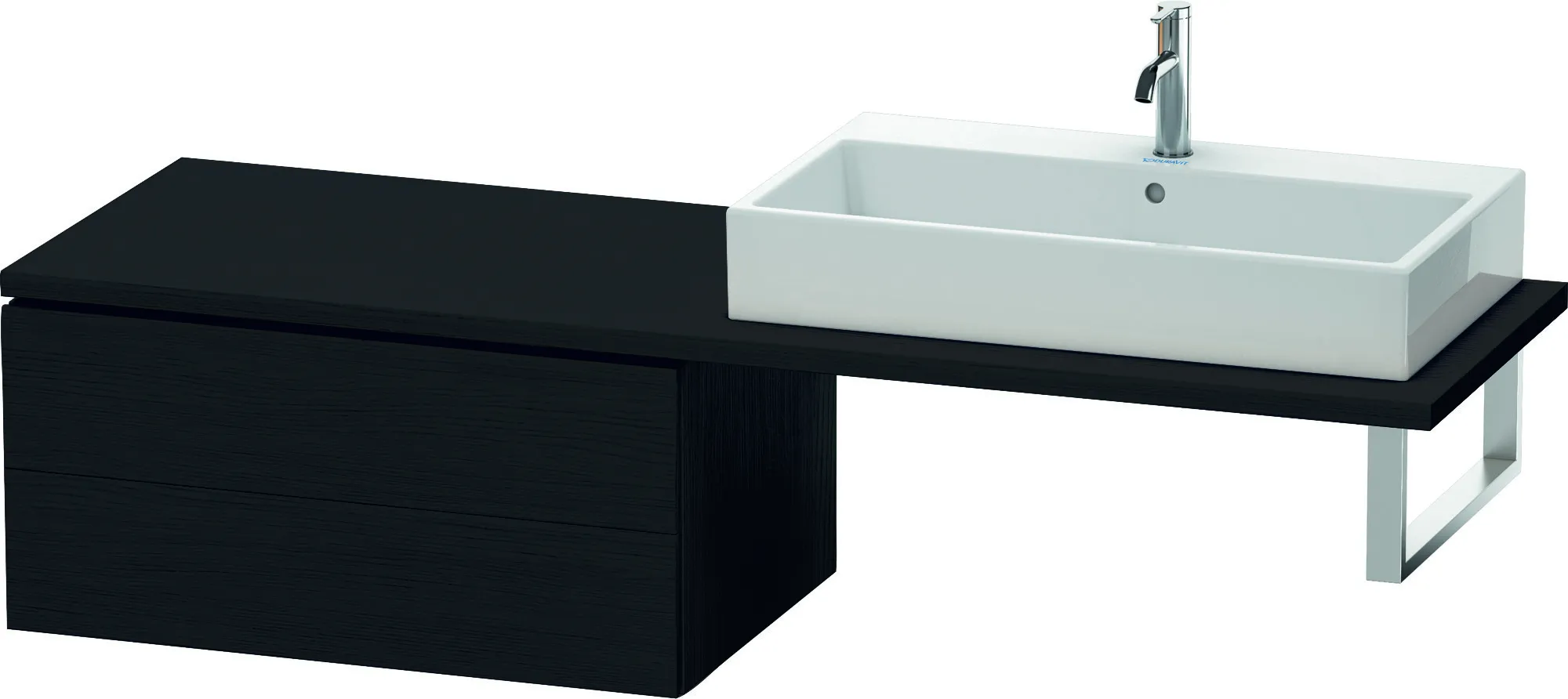 Duravit Unterschrank für Konsole „L-Cube“ 82 × 40 × 54,7 cm Eiche Schwarz