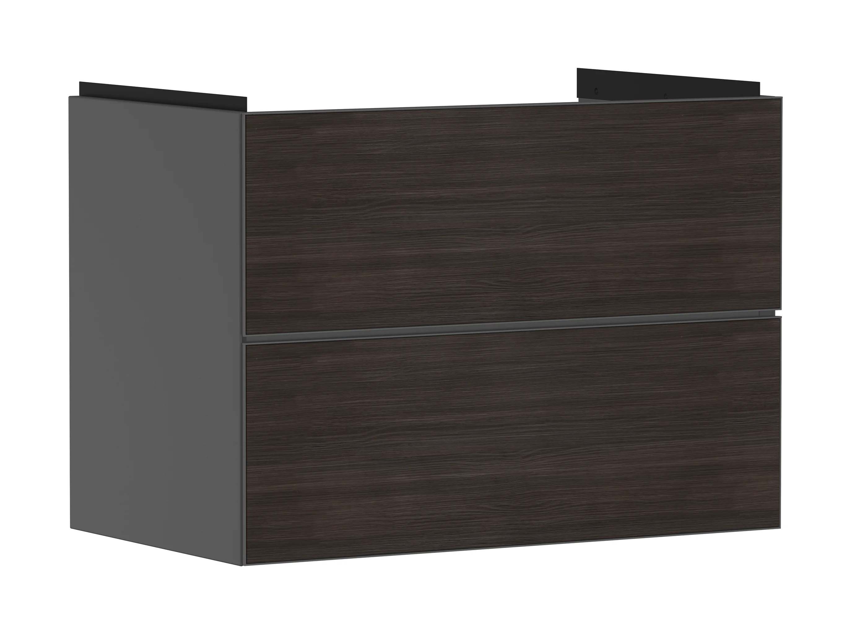 Hansgrohe Xevolos E Waschtischunterschrank Schiefergrau Matt 780x475 mm mit 2 Schubkästen, grifflos, PushOpen, SoftClose