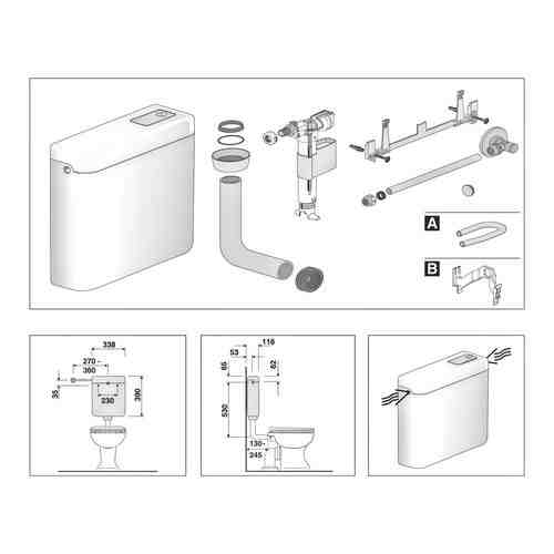 Set-Stand-WC mit Sitz und Spülkasten Set-Stand-WC mit Sitz und Spülkasten