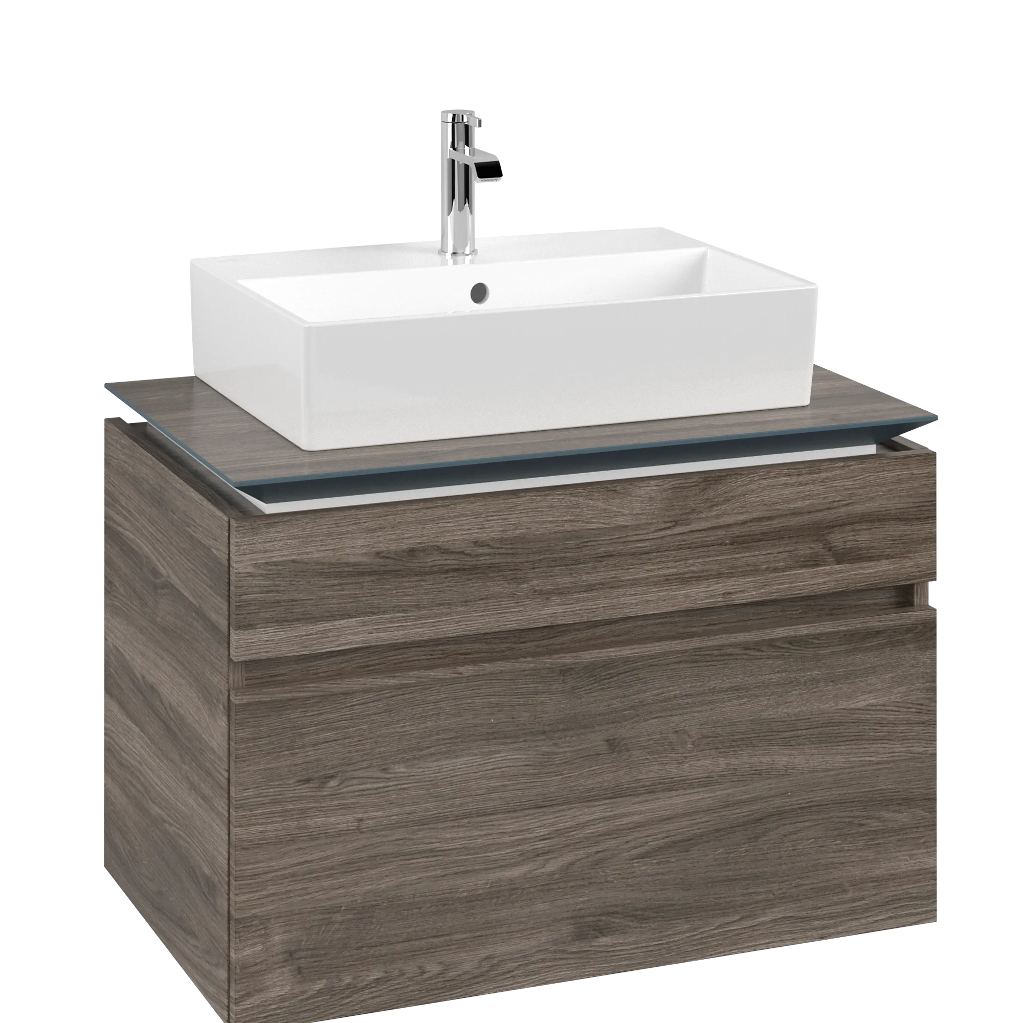 Villeroy & Boch Waschtischunterschrank „Legato“ für Schrankwaschtisch 800 × 550 × 500 mm Stone Oak, für Becken mittig Villeroy & Boch Waschtischunterschrank „Legato“ für Schrankwaschtisch 800 × 550 × 500 mm Stone Oak, für Becken mittig