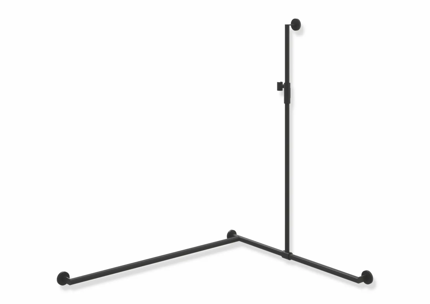 HEWI Haltegriff Ausführung links „System 900“ in Schwarz tiefmatt / Schwarz matt, Befestigung verdeckt HEWI Haltegriff Ausführung links „System 900“ in Schwarz tiefmatt / Schwarz matt, Befestigung verdeckt