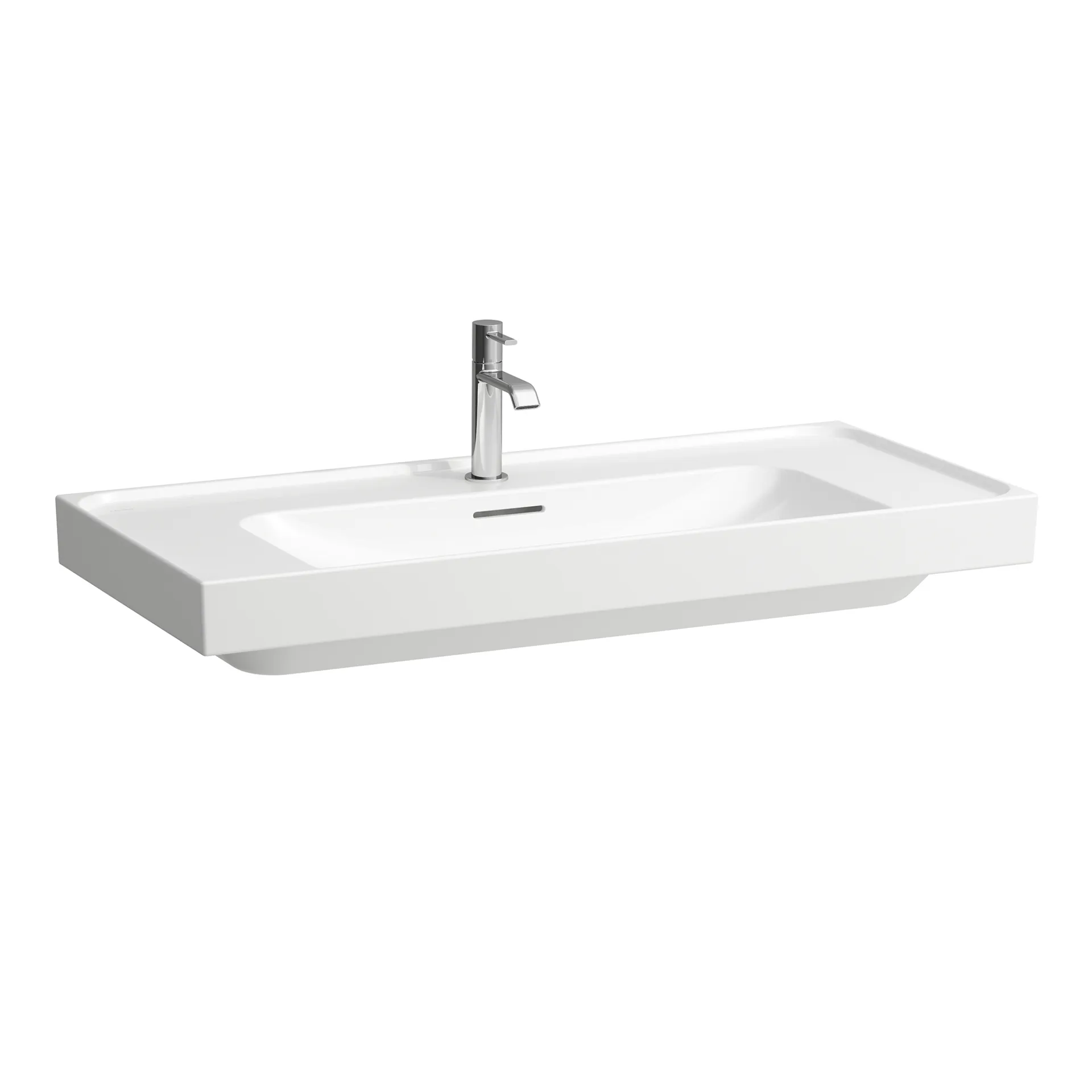 Laufen Aufsatzwaschtisch MEDA, 460x1000x160 mm, Ablage links/rechts, 1 Hahnloch mit Überlauf, weiß LCC Laufen Aufsatzwaschtisch MEDA, 460x1000x160 mm, Ablage links/rechts, 1 Hahnloch mit Überlauf, weiß LCC
