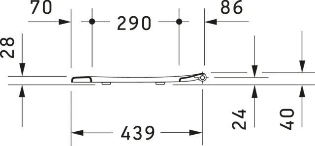 Duravit WC-Sitz „DuraPlus“ mit Absenkautomatik 37,4 × 45,3 × 4,6 cm Duravit WC-Sitz „DuraPlus“ mit Absenkautomatik 37,4 × 45,3 × 4,6 cm
