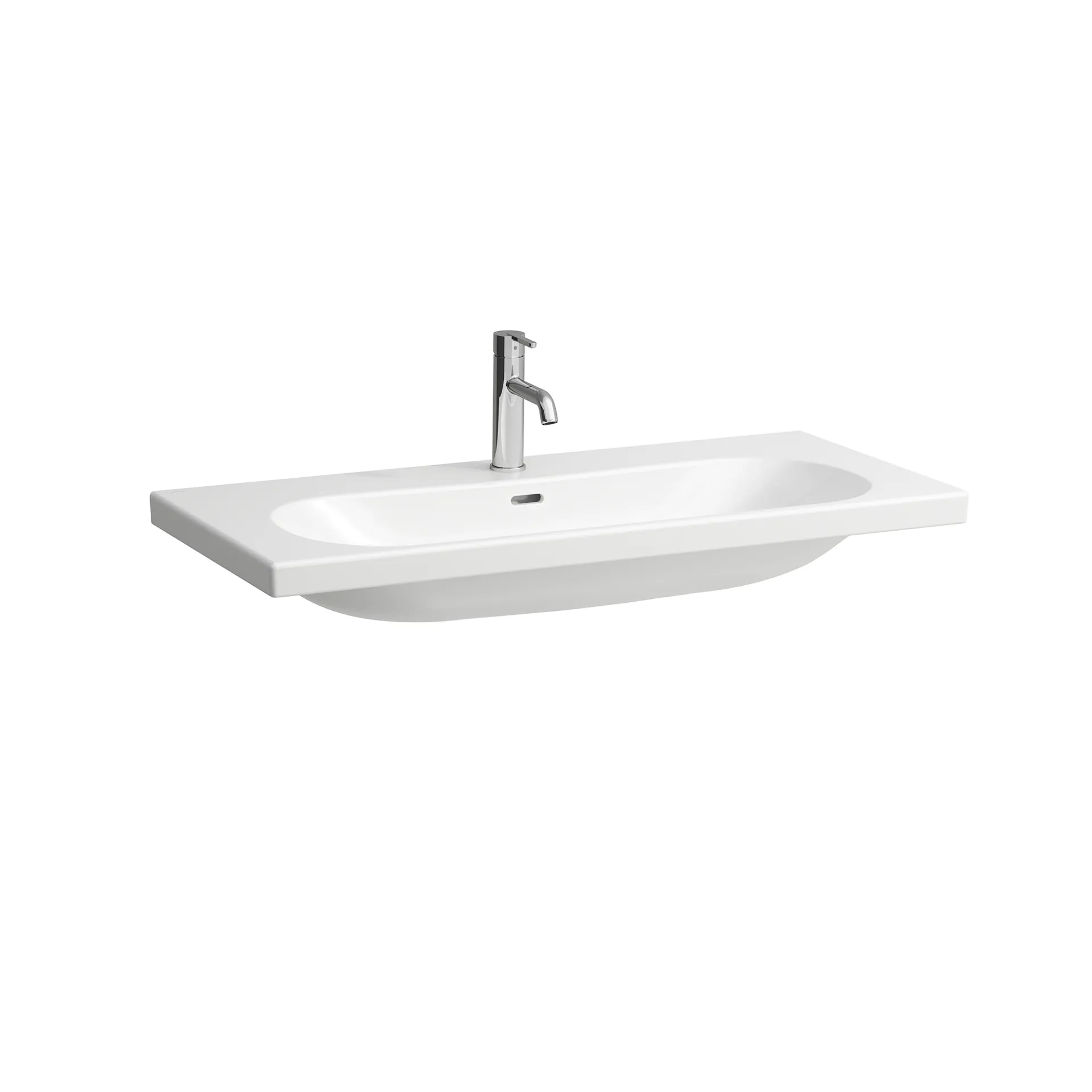 Waschtisch LUA 460x1000x180 1 Hahnloch mit Überlauf weiß