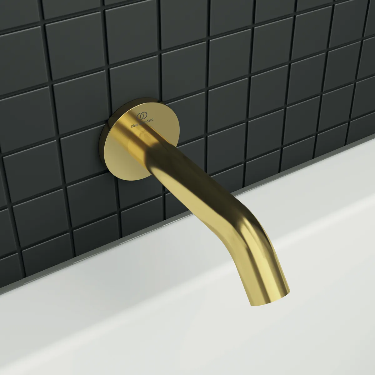 Ideal Standard Wandauslauf Joy, Ausladung 160 mm, Brushed Gold